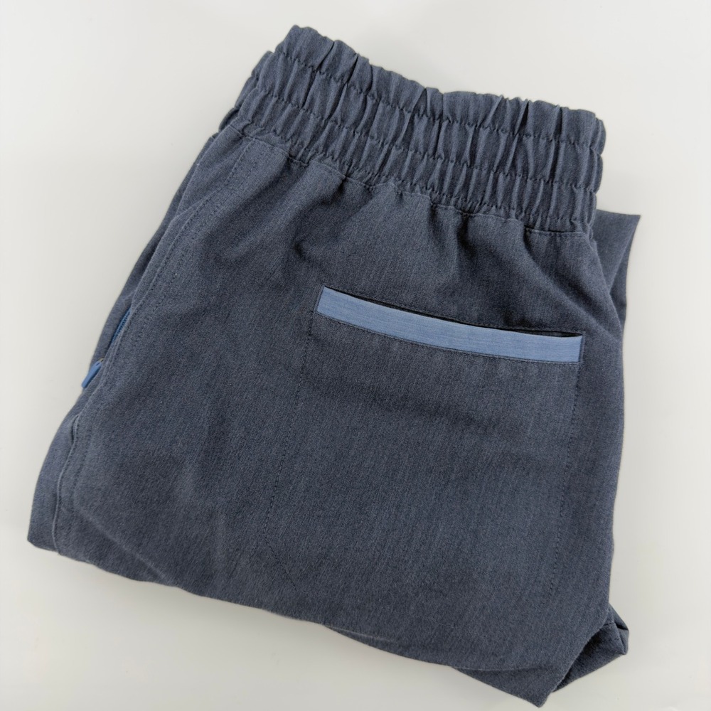 FIGS Technical Collection‎ Scrub Pants Womens Small Grey Blue Trim